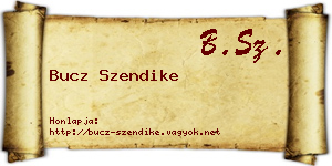 Bucz Szendike névjegykártya